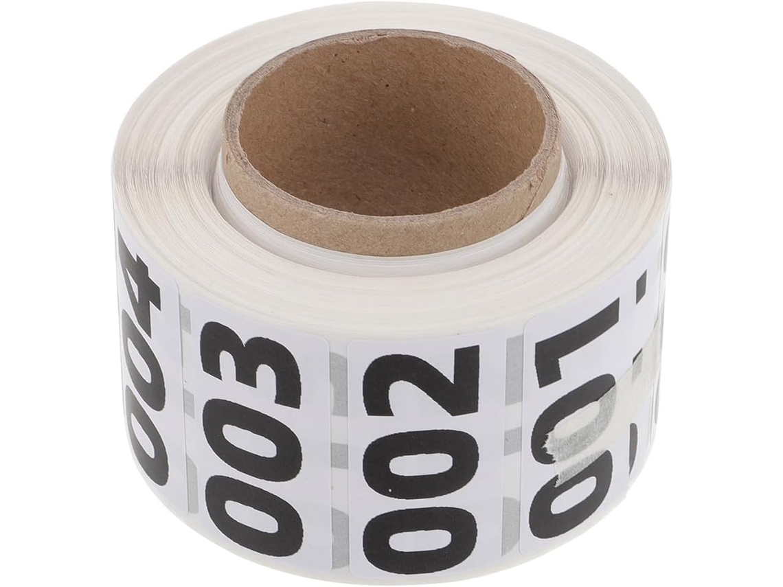 Pacote com 800 Adesivos Numerados Sequenciais Healeved, Fáceis de Colar e Remover, Adesivo Térmico, Unidades P