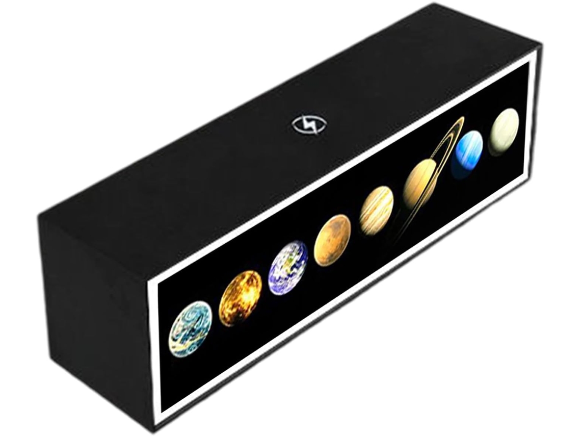 Luminária de mesa com carregador sem fio e luz noturna ambiente para espaços