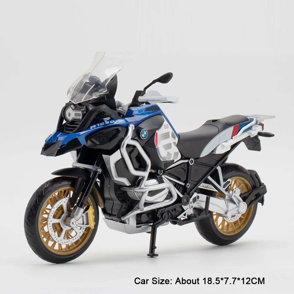 (r1250gs Azul) Miniatura De Motocicleta Em Escala 1:12, Com Direção Nas Rodas, Carroceria Em Liga Metálica E Pneus De Borracha.