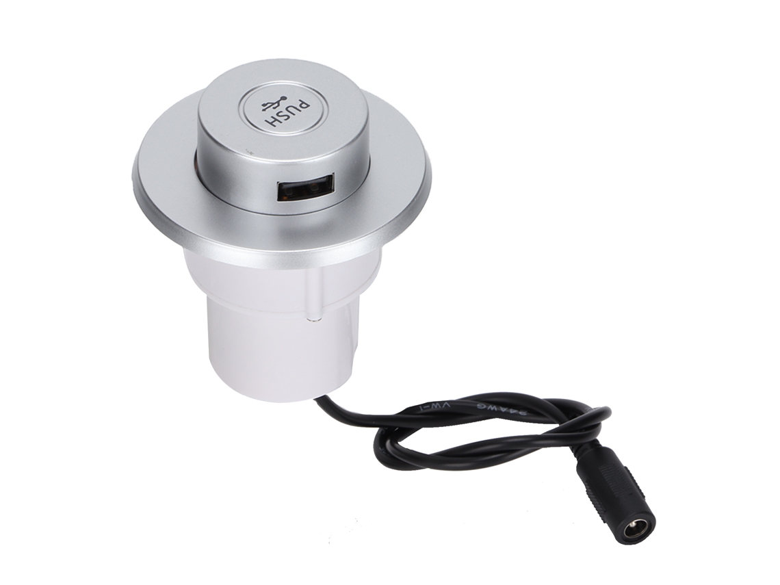 Carregador Usb Embutido Mali para Mesa, Celular, Carregamento Rápido