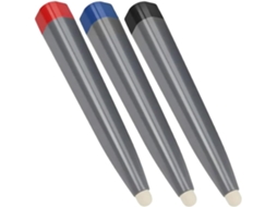Conjunto De 3 Canetas Stylus Para Telas, Capacitivas, Em Abs E Com Ponta De Feltro Macia.