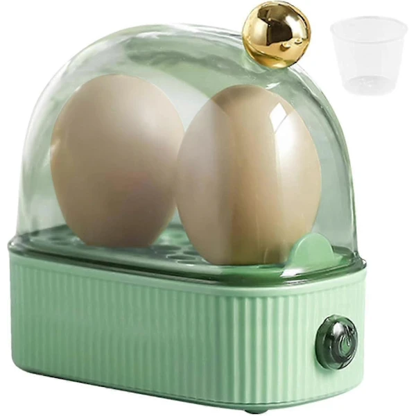 Pp Cozedor De Ovos Elétrico Compacto Para 2 Ovos, Ideal Para Cozinhar Ovos Em Três Níveis De Cozimento, Moles, Médios E Duros, Green