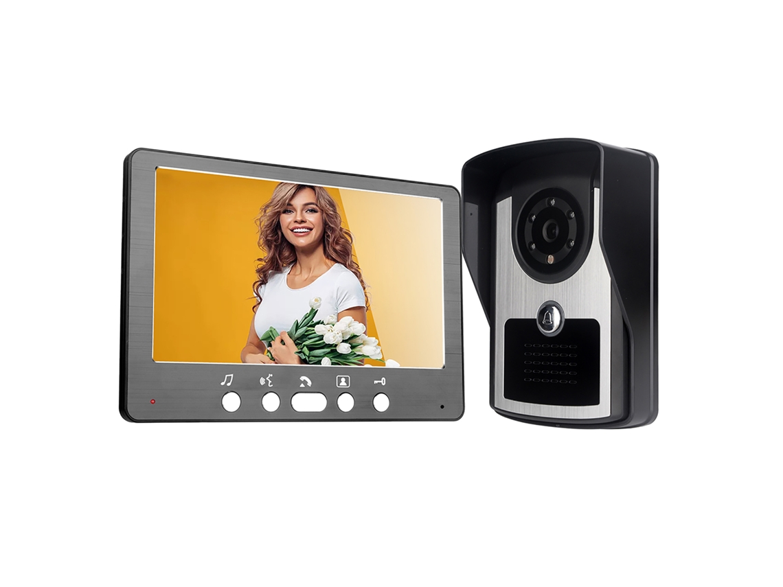 Campainha Inteligente Wifi com Câmera e Tela 7 Polegadas