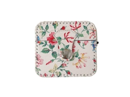 Capa para Fones de Ouvido Semi Fio Airpods 3 em Couro Pu com Estampa Floral Branco GIECY