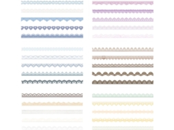 Adesivos florais para embrulho, 6 peças, à prova d'água, para projetos de artesanato, scrapbooking, diários, álbuns e muito mais.
