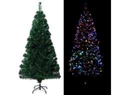 Vidaxl Árvore De Natal Artificial Com Suporte 150 Cm Fibra Ótica Verde