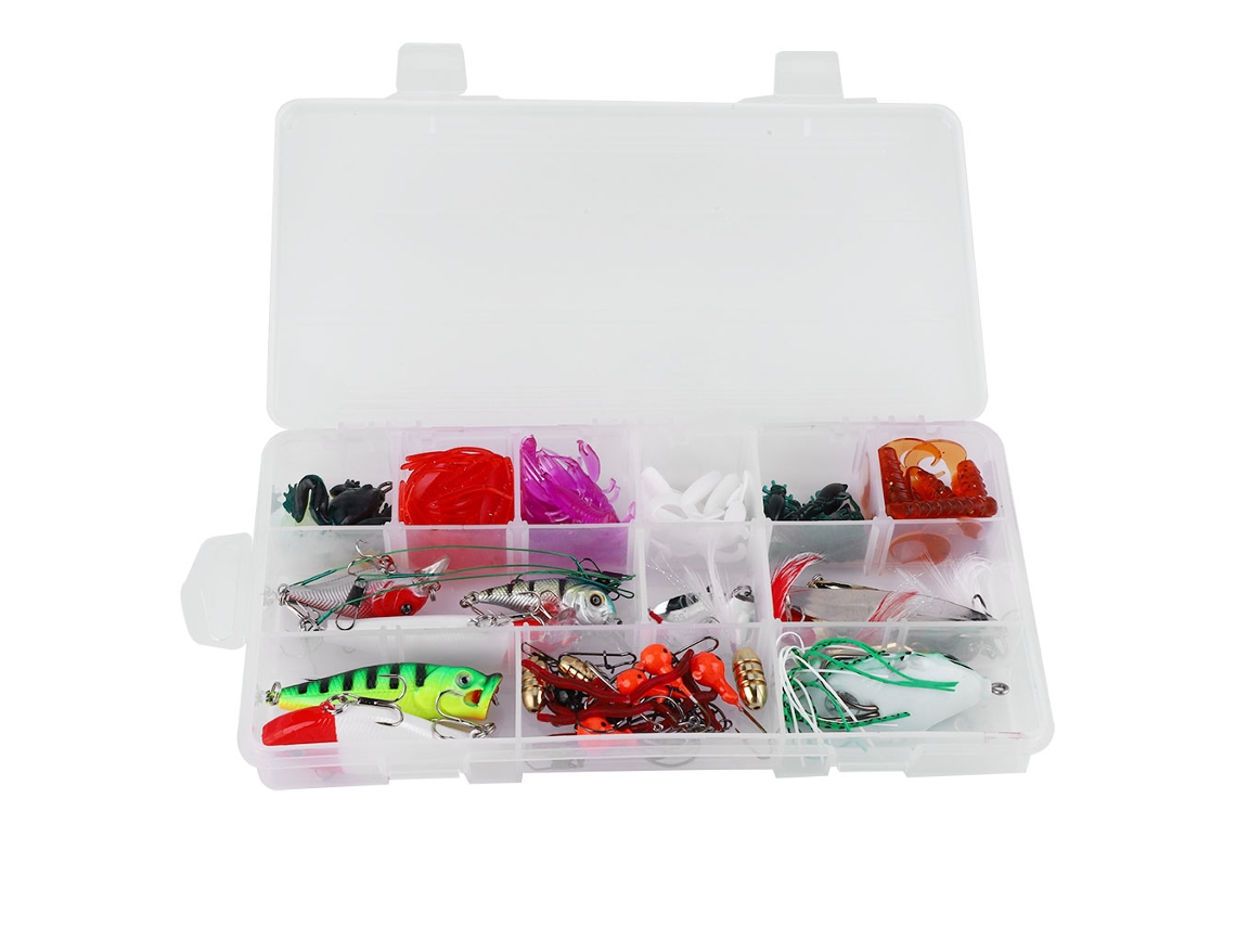 Kit 100 Iscas Pesca Hard Soft Worm Lures