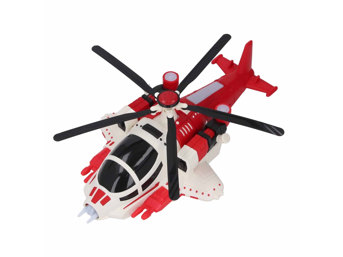 Primerox avião Brinquedo Elétrico Infantil com Luz e Som Hélice Universal Musical Vermelho