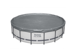 Bestway Capa Para Piscina Ø6,71 M Redondo Poliéster Cinzento