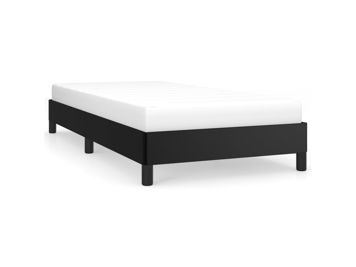 Bed Frame, Bed Frames Vidaxl Preto Couro Artificial (90 X 200 Cm)