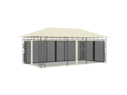 Vidaxl Gazebo Com Rede Mosquiteira 6x3x2,73 M Creme