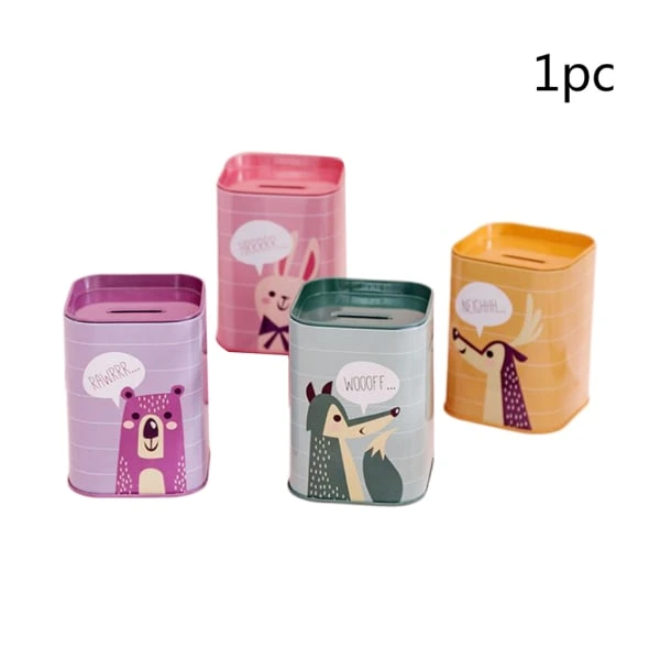 Cofrinho Retrô De Lata Em Formato Porquinho, Com Desenho Animado, Ideal Para Guardar Moedas E Canetas, Perfeito Presentear Criança Aquaforge