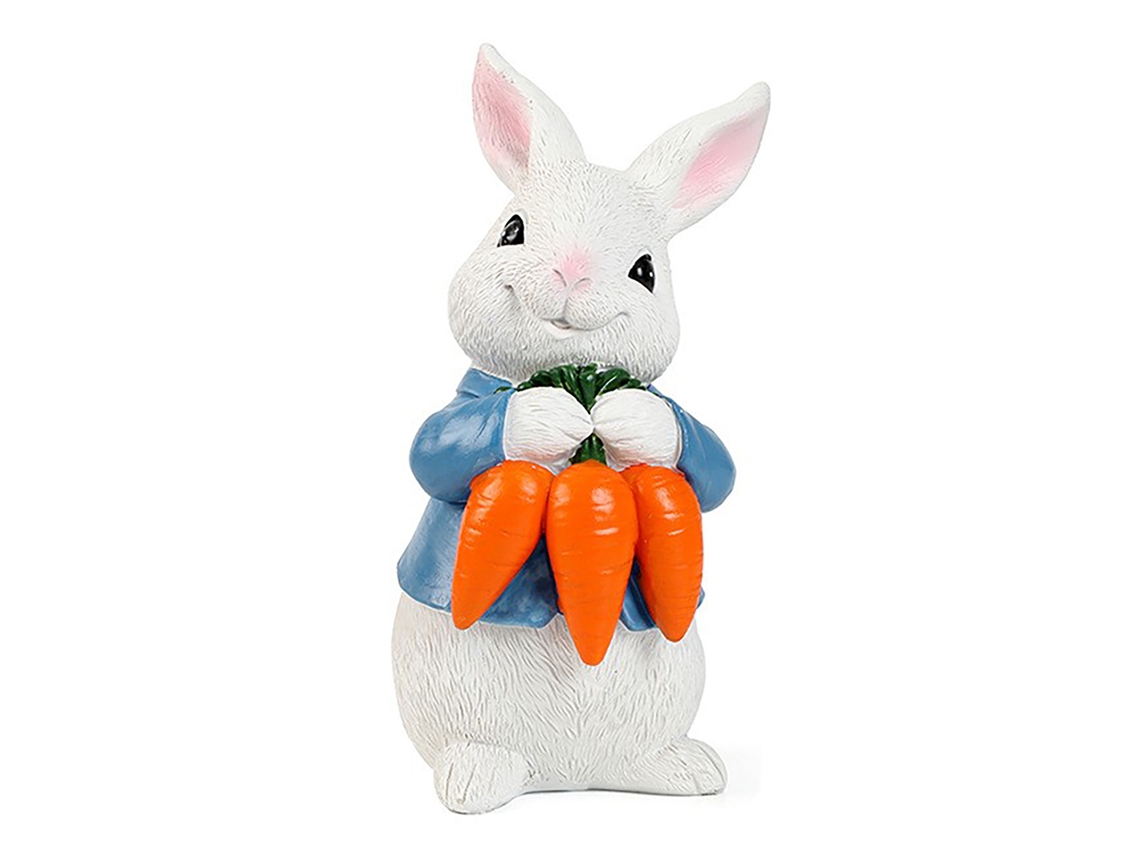 Laxiscreed Coelho De Páscoa Decorativo Em Resina Branco Para Decoração Festiva E Café
