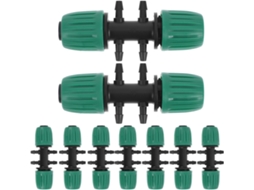 Conjunto De 10 Conexões Para Mangueiras Irrigação 13 Mm/4 Mm Diâmetro