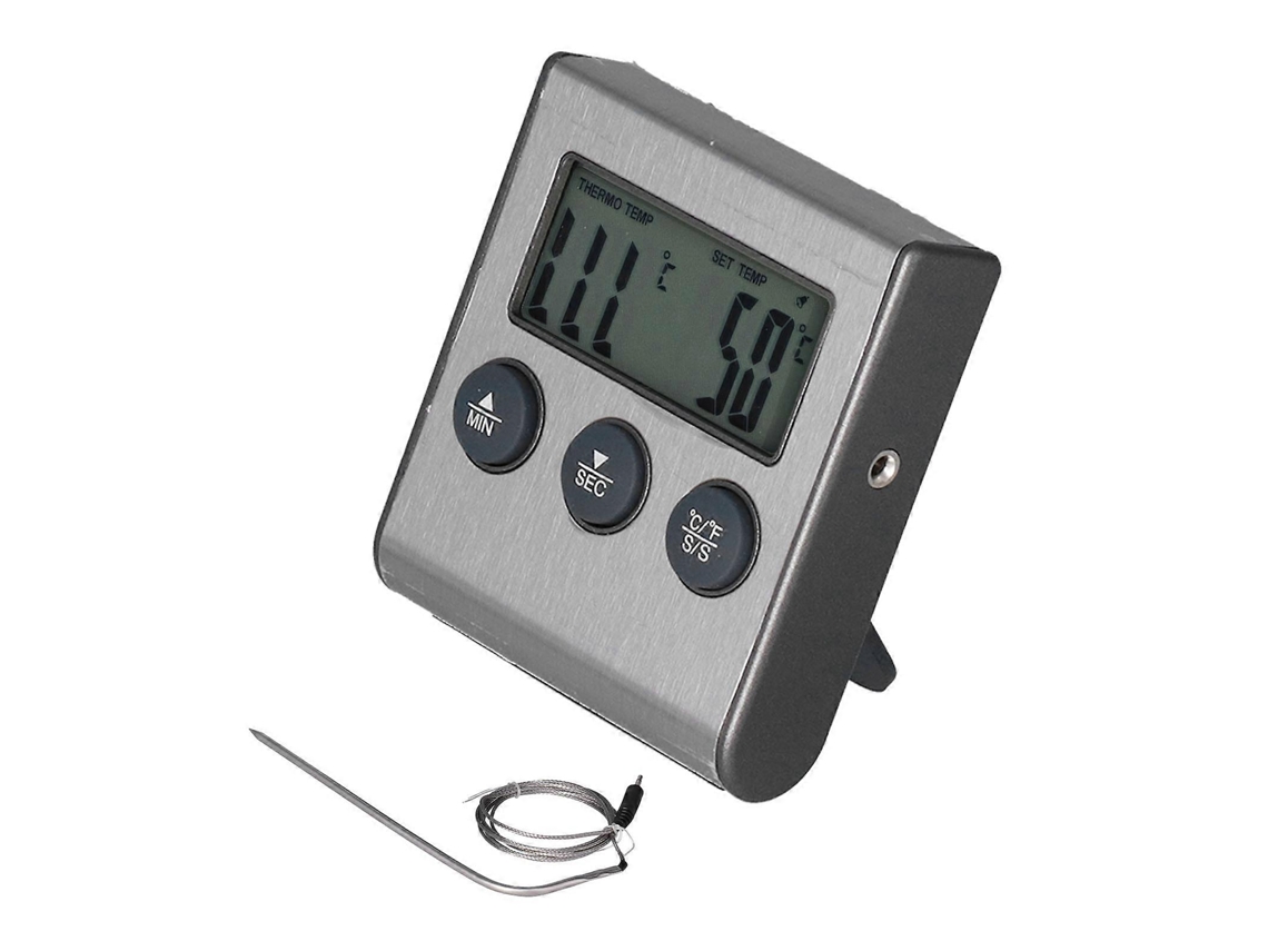 Termômetro Magnético Para Grelha, Medidor De Temperatura Alimentos E Carnes Com Função Alarme Cozinha. Aquaforge