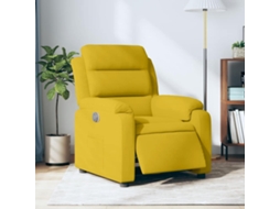 Vidaxl Poltrona Elétrica Reclinável Veludo Amarelo