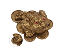 Ornamentos de Latão em Forma Sapos com Significado Auspicioso para Atrair Sorte e Dinheiro, Ideais para Decoração de Sala Estar BRILVIBERA