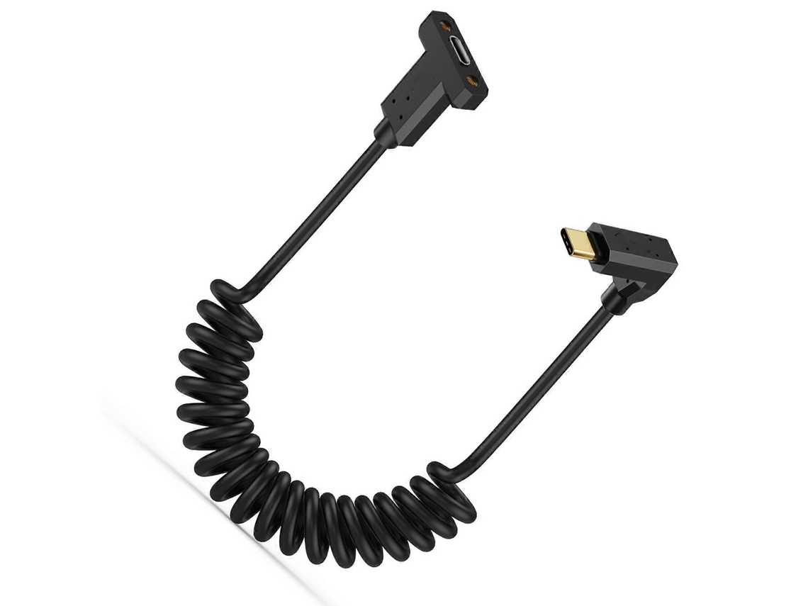 Cabo USB 5.0 Tipo C com Mola e Suporte para Transferência de Dados 80 Gbps NOSTALGIA88