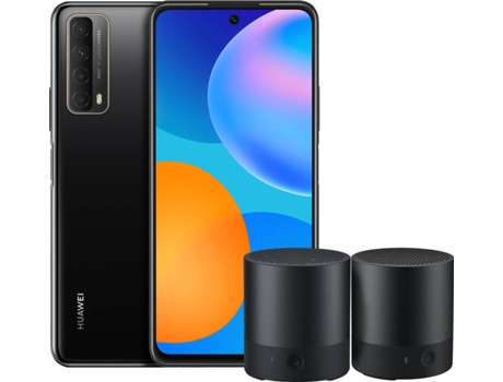 Smartphone HUAWEI P Smart 2021 (6.67'' - 4 GB - 128 GB - Preto) + Colunas