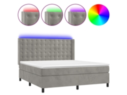 Box Spring Bed, Box Spring Beds Vidaxl Cinzeto Veludo (160 X 200 Cm)