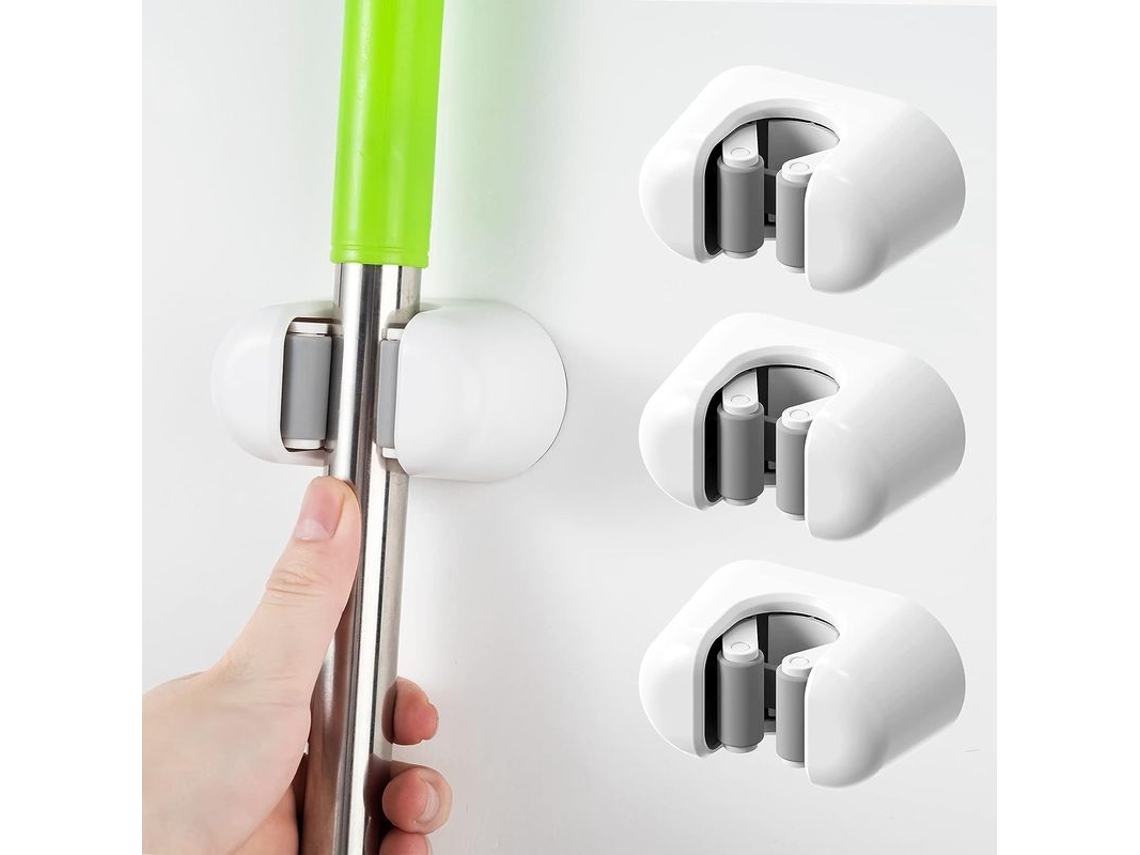 3 Pcs Suporte Para Vassoura E Mop, Organizador De Parede Para Ferramentas De Limpeza, Resistente À Água, Instalação Fácil Hcx