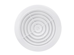 Vento Redondo Ajustável 200mm Branco Abs Parede
