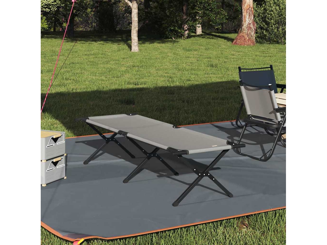 Vidaxl Cama De Camping Dobrável Cinzeto 193 X 69 X 45 Cm Tecido Oxford