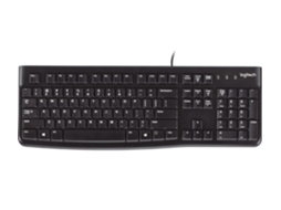 Teclado com fio LOGITECH K120 Usb Qwerty Inglês Reino Unido Teclado Preto