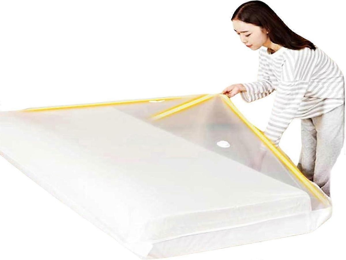 Lurelia Saco A Vácuo 220 X 100 Cm Para Roupas, Roupa De Cama E Edredons, Reutilizável, Hermético E Fecho Zíper Compacto
