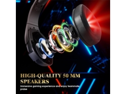 Aetheria fone de Ouvido Gaming Kotion Each G3000 com Microfone Rgb e Cancelamento de Ruído para Ps5 Ps4 Pc