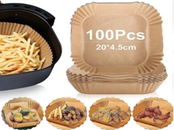 Lurelia Papel Para Air Fryer, 100 Unidades, Antiaderente, Descartável