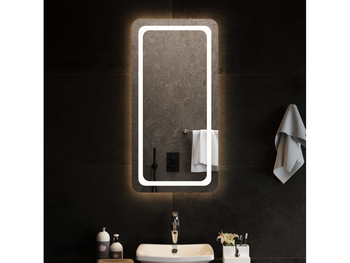 Vidaxl Espelho De Casa De Banho Com Luzes Led 50x100 Cm