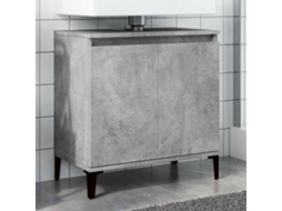Vidaxl Móvel P/ Lavatório 58x33x60 Cm Derivados Madeira Cinza Cimento