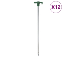 Vidaxl Estacas Para Tenda 12 Pcs 25 Cm 7 Mm Aço Galvanizado E Pp