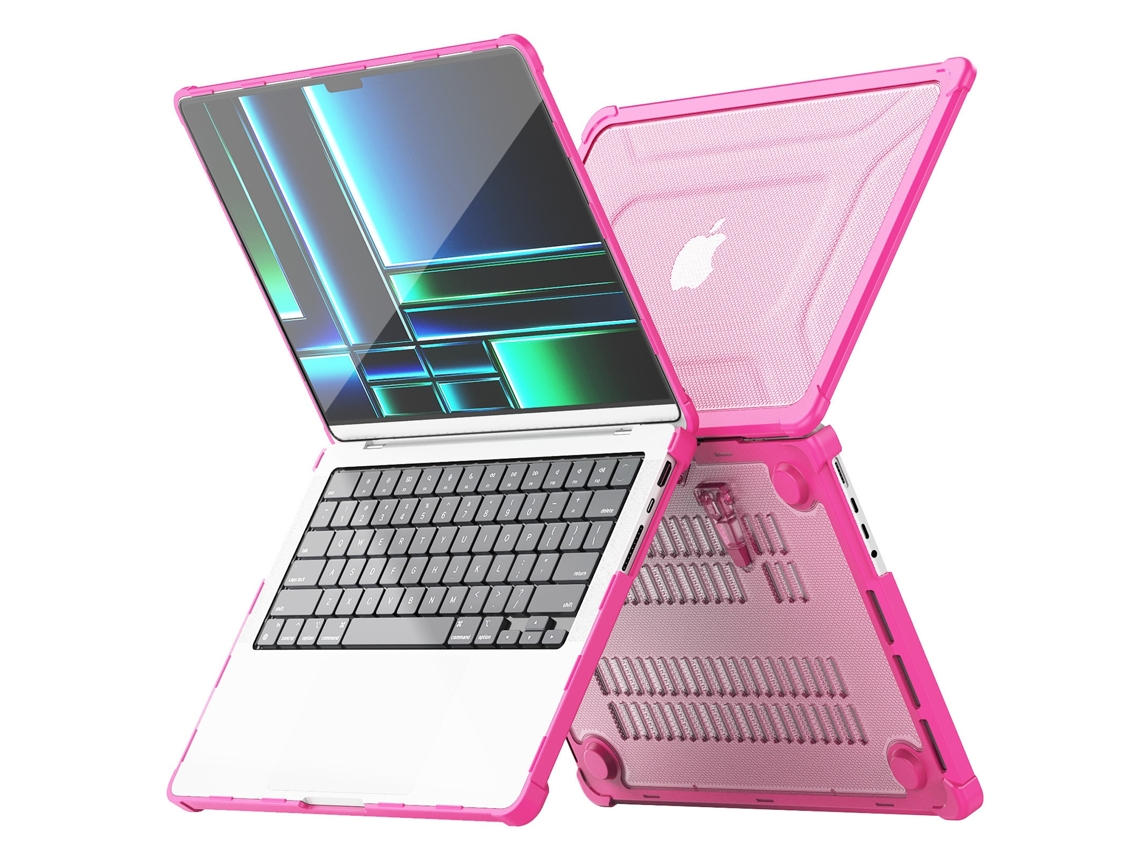 Capa Para Macbook Pro De 14 Polegadas (a3434/a3112/a2992/a2779) Com Encaixe Rígido, Acabamento Fosco, Vermelho Elysve