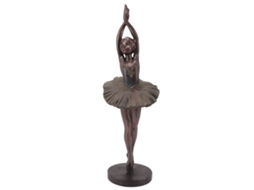 Escultura de Bailarina em Resina Mesa Estante Decoração