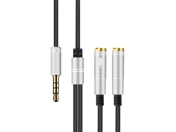 Adaptador de Fone de Ouvido e Microfone 2 em 1 LAXISCREED