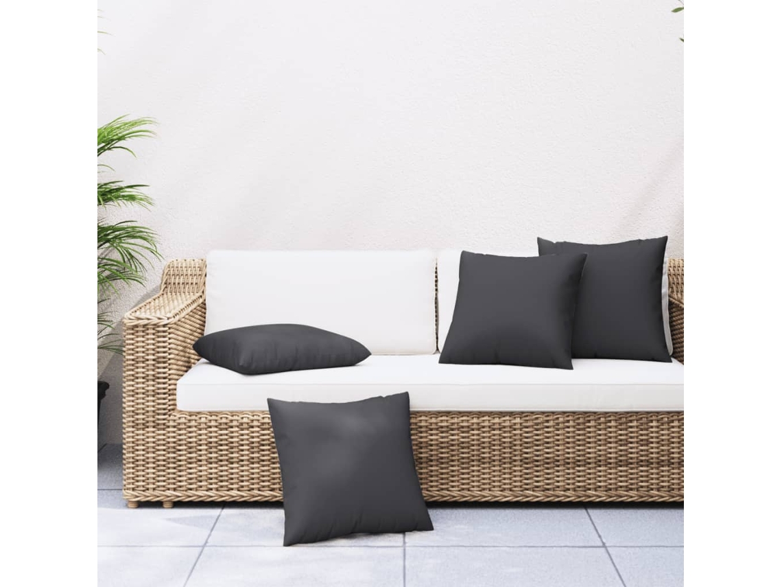 Vidaxl Almofadas De Sofá 4 Pcs 40x40 Cm Tecido Preto