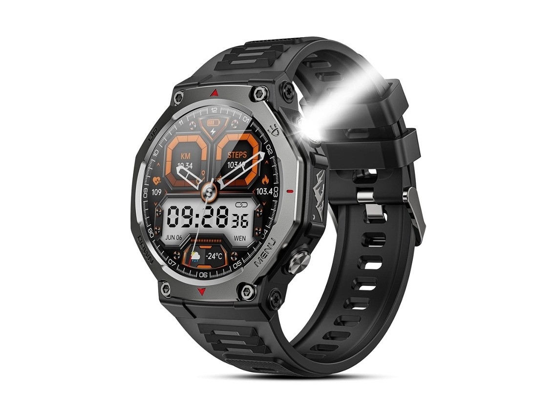 Smartwatch Ecrã Amoled 1.43 Lanterna Led 5atm (preto)