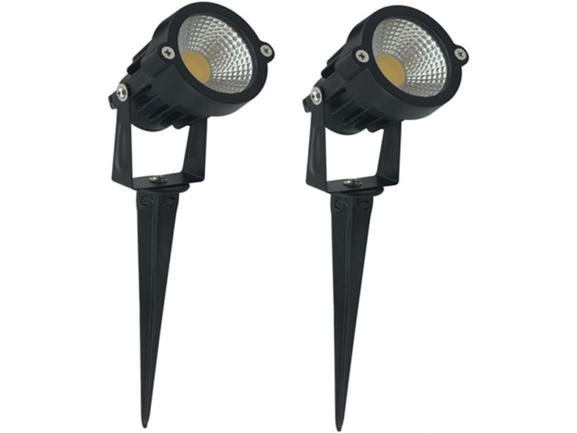 Conjunto De 2 Luminárias De Chão Para Exterior, Lâmpada Fluorescente Branca Para Instalação Em Jardins Ou Árvores.