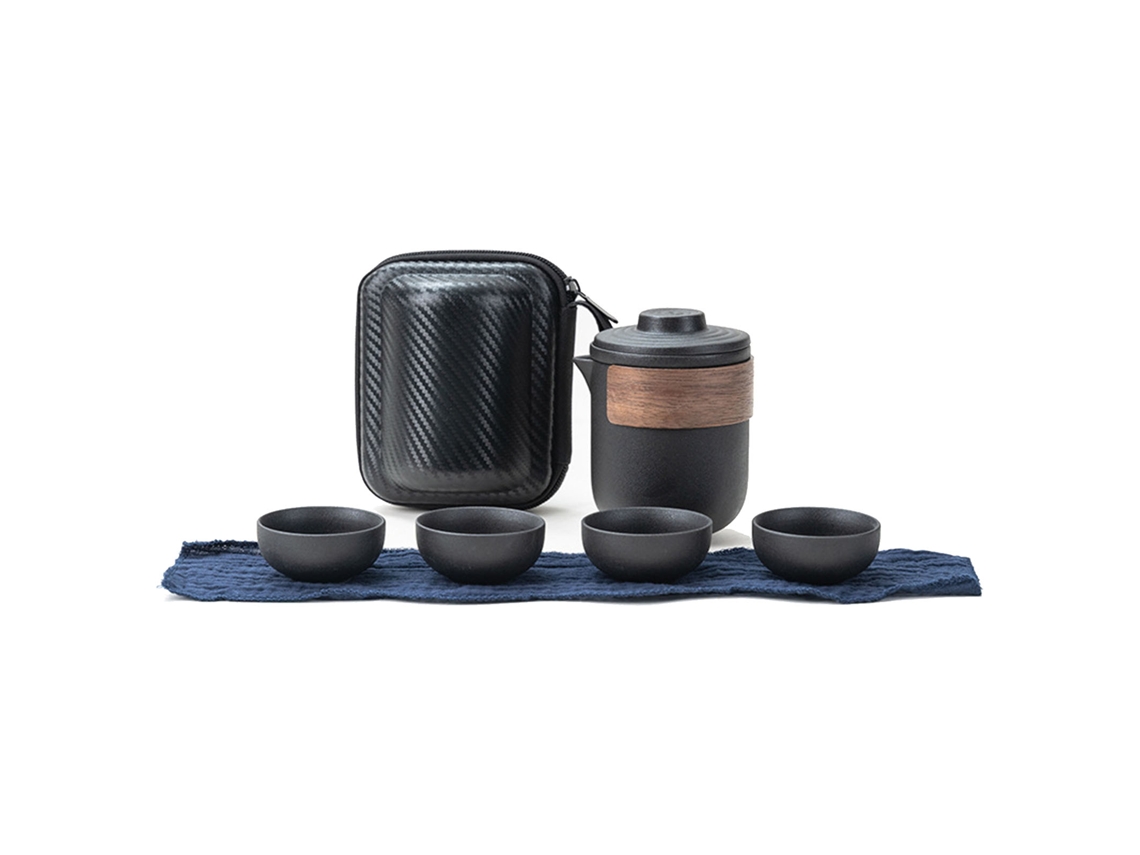 Conjunto de Chá Portátil com Caneca e Buquê