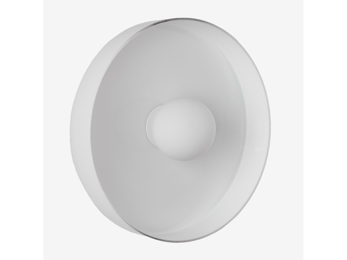 Sklum Aplique De Parede Jaxal Vidro Branco         Ø35 Cm
