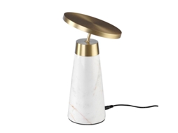 Candeeiro de Mesa ANGEL CERDÁ. 8034 (Branco - Aço, Mármore - Ø16 x 25,5 cm)
