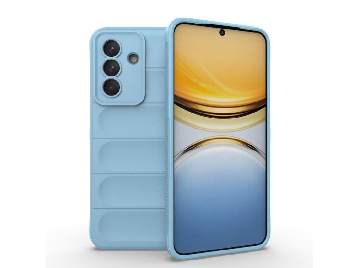 Capa Halinuia Para Samsung Galaxy A57 5g Magic Shield Tpu Azul Claro (interior Em Flanela, Proteção Integral)