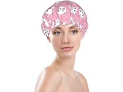 Touca De Banho Feminina, Reutilizável, Impermeável, Dupla Camada, Com Elástico, Ideal Para Cabelos Longos, Com Estampa