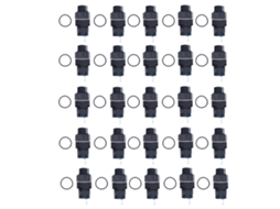 Kit com 25 Interruptores Rotativos de 2 Posições, Autobloco, 16mm