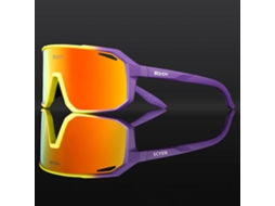 (estilo C9) Óculos De Sol Unissex Para Ciclismo Com Lentes De Polímero Semitransparentes Resistentes A Impactos E Com Proteção Uv400.