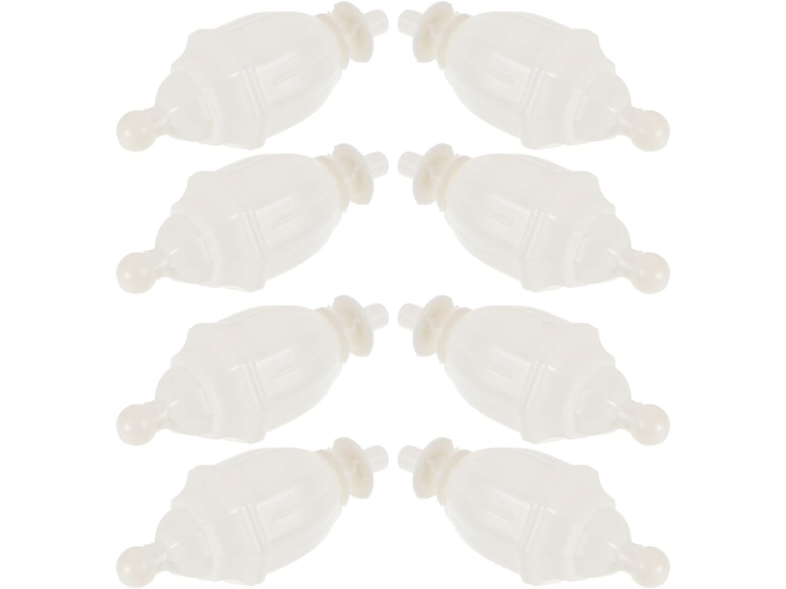 Conjunto De 8 Peças Ponteiras Decorativas Plástico Para Mosquiteiro, Acessório Branco Para Cama, Fácil Instalação No