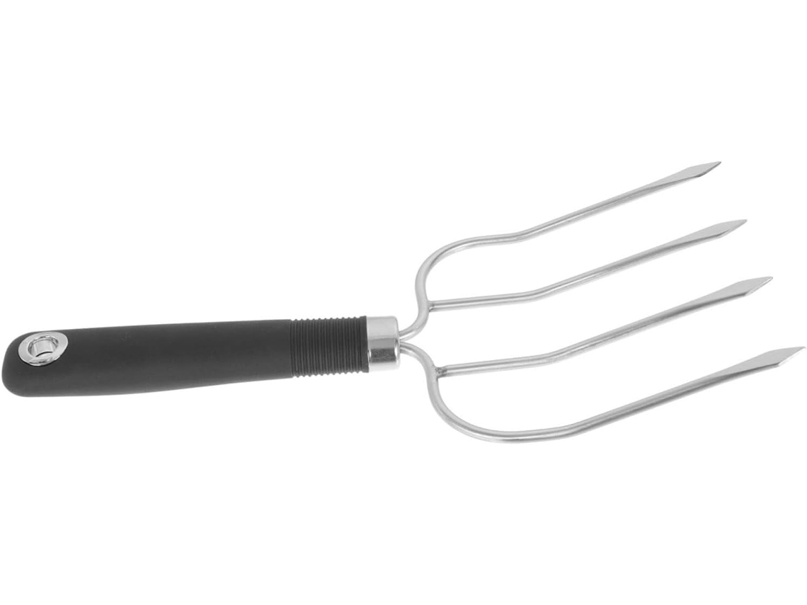 Conjunto De 3 Garfos Aço Inoxidável Para Churrasco, Utensílio De Cozinha Portátil Para Carnes, Espetos, Assados E Outros