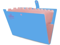 Organizador de arquivos expansível, pasta A4, alta capacidade, fácil de transportar, com fecho de fivela e 12 compartimentos Slowmoose